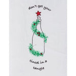 Corkpops 00255 Holiday Bar Towel - "Don't Get Your Tinsel In A Tangle"