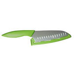 Kai First, Starter Kitchen Knife, Green Handle with Sheath, 5.25 Inch Blade