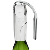 Vinturi Heavy-duty Vertical Lever Wine Opener with Built-in Foil Cutter, Silver