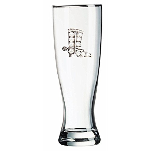 Corkpops 0500-001-300 Cowboy Boot Jeweled Pilsner Glass