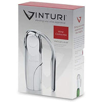 Vinturi Heavy-duty Vertical Lever Wine Opener with Built-in Foil Cutter, Silver