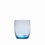 D&V Glass Gala Collection Short Beverage/Cocktail Glass 15 Ounce, Aquamarine Blue, Set of 12