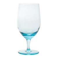 D&V Glass Gala Collection Goblet/Beverage Glass 15 Ounce, Aquamarine