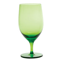 D&V Glass Gala Collection Goblet/Beverage Glass 15 Ounce, Olive, Set of 12