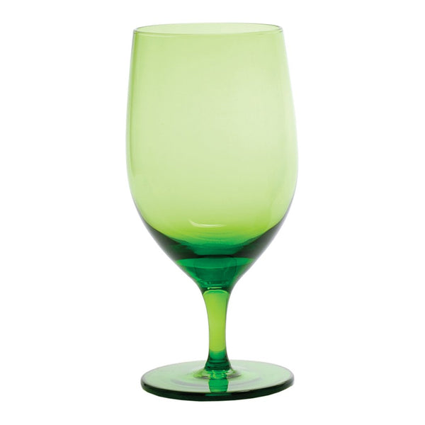 D&V Glass Gala Collection Goblet/Beverage Glass 15 Ounce, Olive