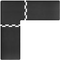 WellnessMats Anti-Fatigue Puzzle Set L Series Kitchen Mat - Black