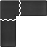 WellnessMats Anti-Fatigue Puzzle Set L Series Kitchen Mat - Black