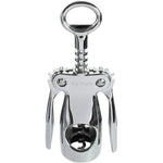 Vinturi Wing Corkscrew Wine Built-in Bottle Opener, Silver