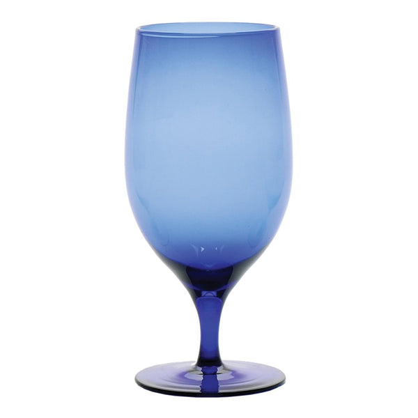 D&V Glass Gala Collection Goblet/Beverage Glass 15 Ounce, Cobalt