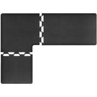 WellnessMats Anti-Fatigue Puzzle Set L Series Kitchen Mat - Black