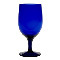 D&V Glass Gala Collection Goblet/Beverage Glass 15 Ounce, Dark Cobalt