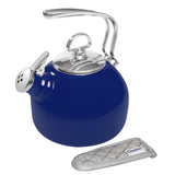 Chantal 37-18S Enamel-On-Steel Classic Teakettle, Cobalt Blue