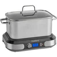 West Bend 87966 Versatility Slow Cooker, 6-Quart, Silver