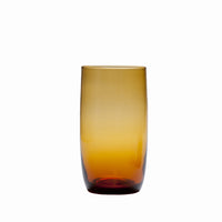 D&V Glass Gala Collection Iced Beverage/Cocktail Glass 19 Ounce, Amber, Set of 12