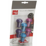 Vacu Vin Wine Saver Vacuum Stoppers Set of 6– Blue/Pink/Purple