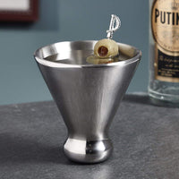 Ice Free Stainless Steel Martini Glass