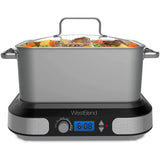 West Bend 87966 Versatility Slow Cooker, 6-Quart, Silver