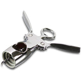 Vinturi Wing Corkscrew Wine Built-in Bottle Opener, Silver