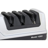 Chef’sChoice 15 Trizor XV EdgeSelect Professional Electric Knife Sharpener for Straight and Serrated Knives Diamond Abrasives Patented Sharpening System Made in USA, 3-Stage, Gray