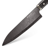 Kyocera KTN-180-HIP Advanced Ceramic Premier Elite Series 7" Chef's Knife Pakka Wood Handle-Black Blade