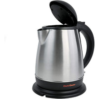 Chef’sChoice 677 Cordless Electric Kettle Easy Pour Lightweight 1500 Watts and Faster than Microwave No Mineral Build-up with Concealed Heating Element Brushed Stainless Steel, 1.7-Liter, Silver