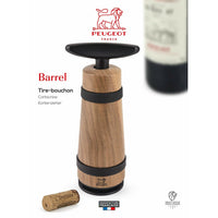 Peugeot 200565 Barrel Infinity, Walnut Wood Corkscrew Wine Opener