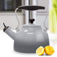 Chantal 37 OM FG Lake Teakettle Tea Kettle, 1.7 Qt, Faded Grey