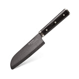 Kyocera KTN-140-HIP Advanced Ceramic Premier Elite Series 5.5" Santoku Knife Pakka Wood Handle-Black Blade