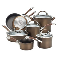 Circulon Symmetry Hard-Anodized Nonstick 11-Piece Cookware Set, Chocolate