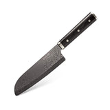 Kyocera KTN-160-HIP Advanced Ceramic Premier Elite Series 6" Santoku Knife Pakka Wood Handle-Black Blade