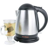 Chef’sChoice 677 Cordless Electric Kettle Easy Pour Lightweight 1500 Watts and Faster than Microwave No Mineral Build-up with Concealed Heating Element Brushed Stainless Steel, 1.7-Liter, Silver