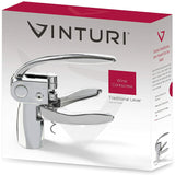 Vinturi Traditional Lever Wine Opener Includes Foil Cutter, 1, Silver