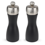 Peugeot Fidji 6 inch Black Matte Salt/Pepper Mill Set