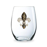 Corkpops 0400-002-200 Gold Swirl Fluer De Lis Stemless