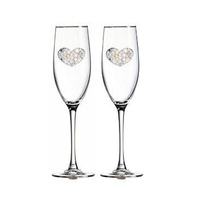 Corkpops 0100-006-601 Multi Stone Heart Champagne - Double