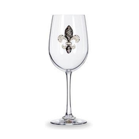 Corkpops 0400-003-100 Silver Swirl Fleur De Lis Stemmed