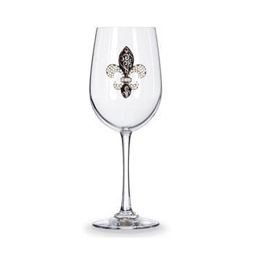 Corkpops 0400-003-100 Silver Swirl Fleur De Lis Stemmed