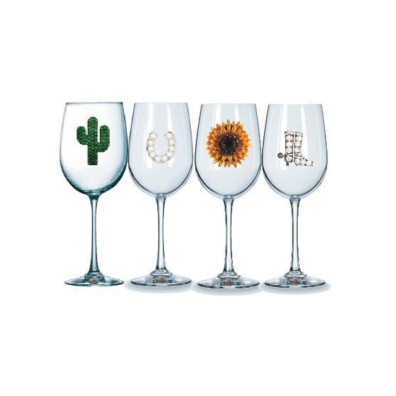 CorkPops 72720 Western Outdoor Collection, stemless    3 cactus, 3 Horseshoes, 3 Boots, 3 Sunflowers