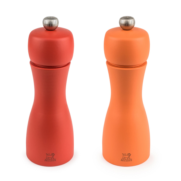 Peugeot 2/33286 Tahiti DUO Autumn Salt and Pepper Mill Set 15cm - 6". 2 Shades of Orange