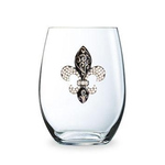 Corkpops 0400-003-200 Silver Swirl Flleur De Lis Stemless