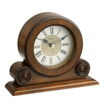 Seiko QXE026BLH Desk and Table Alarm Clock Brown Alder Case