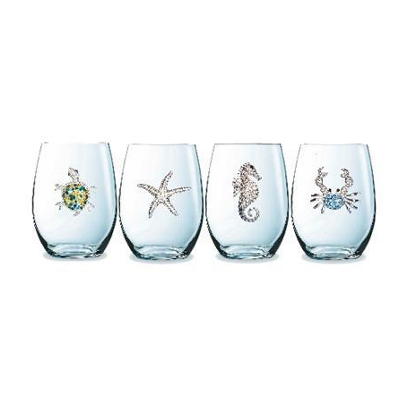 CorkPops 32320 Assortments - Coastal Creatures, 3 Seahorse, 3 Blue Crab, 3 Turtle, 3 Starfish, stemless