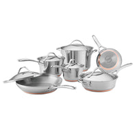 ANOLON 11-Piece Cookware Set, Stainless Steel