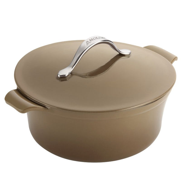 ANOLON 5-QT. Round Dutch Oven, Umber