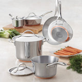 ANOLON 10-Piece Cookware Set, Stainless Steel