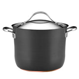 ANOLON 8-QT. Covered Stockpot, Dark Gray