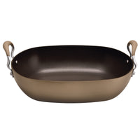 ANOLON 16" X 13" Oval Roaster Set, Bronze